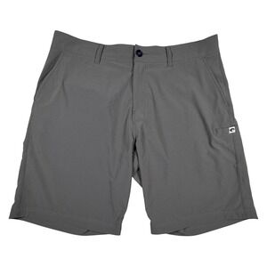 Costa Del Mar Mens Hybrid Performance Shorts Gray Size 36 Fishing Quick Dry Tech